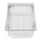 Bac inox 18/10 perforé GN 1/1 professionnel Vogue 150mm