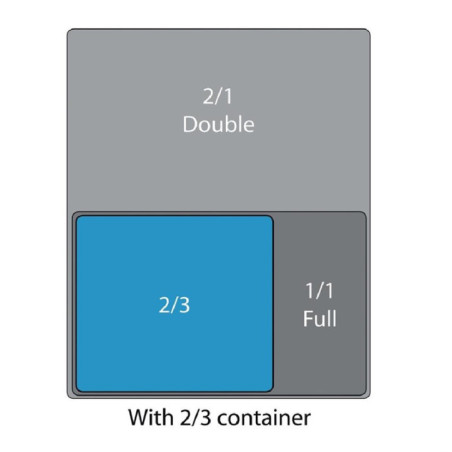 Bac Gastronorme inox GN 2/3 65mm Vogue