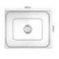 Couvercle GN 2/1 inox double Vogue