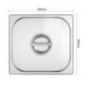 Couvercle GN 2/3 inox Vogue