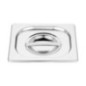 Ensemble inox 6 GN 1/6 avec couvercles Vogue (2 entretoises 325 x 25mm)