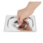 Ensemble inox 6 GN 1/6 avec couvercles Vogue (2 entretoises 325 x 25mm)