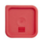 Couvercle carré rouge petit Hygiplas