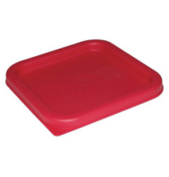 Couvercle carré rouge moyen Hygiplas