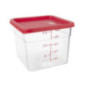 Couvercle carré rouge moyen Hygiplas