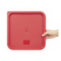 Couvercle carré rouge grand Hygiplas