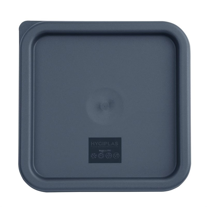 Couvercle carré bleu moyen Hygiplas