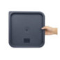 Couvercle carré bleu grand Hygiplas