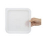 Couvercle carré blanc moyen Hygiplas