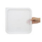 Couvercle carré blanc grand Hygiplas