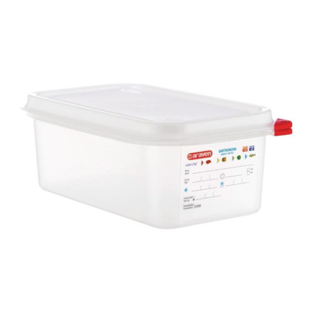 Boîtes alimentaires en polypropylène GN 1/4  Araven 2,8L (lot de 4)