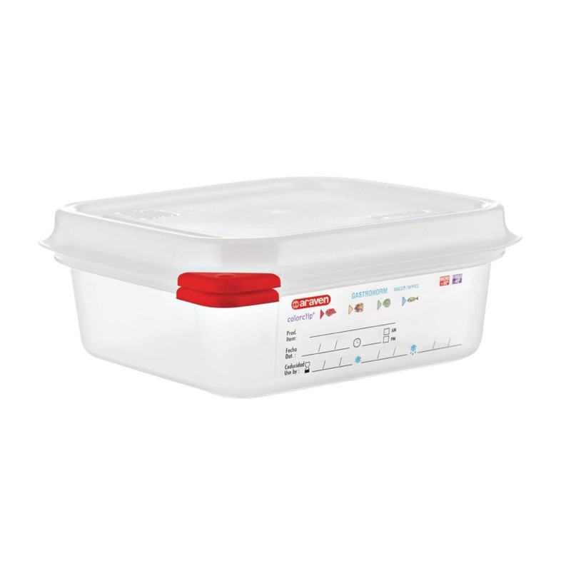 Boîte alimentaire GN1/6  Araven 1,1L (Lot de 4)