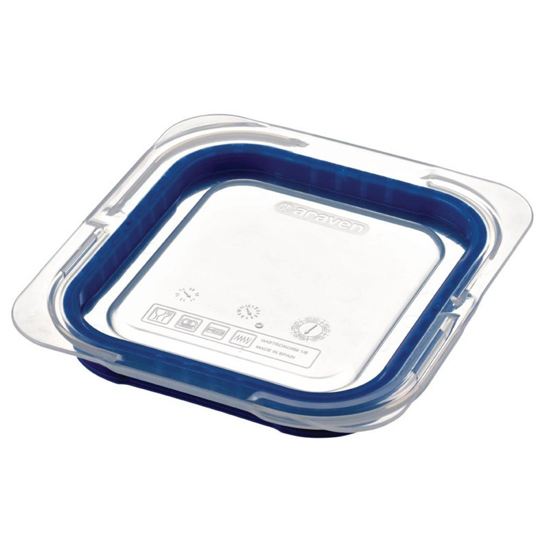 Couvercle bleu en ABS sans BPA Araven GN1/6