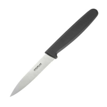 Couteau d'office lame droite Hygiplas noir 75mm