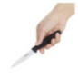 Couteau d'office lame droite Hygiplas noir 75mm