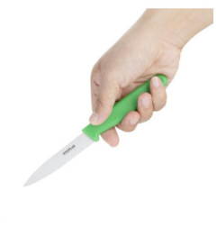 Couteau d office Hygiplas vert 7,5 cm