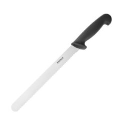 Couteau à trancher denté Hygiplas noir 255mm