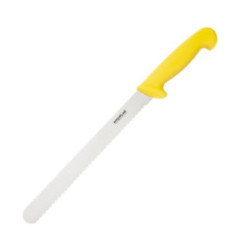 Couteau à trancher denté Hygiplas jaune 255mm