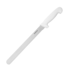 Couteau à trancher denté Hygiplas blanc 255mm