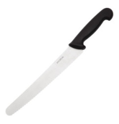 Couteau à pâtisserie denté Hygiplas noir 250mm