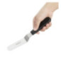 Couteau spatule coudé Hygiplas noir 100mm