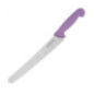 Couteau à pâtisserie denté en inox violet l 25 cm