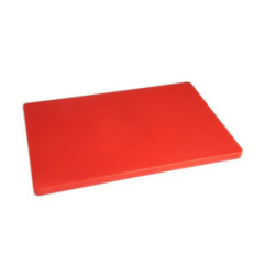 Planche à découper standard épaisse basse densité Hygiplas rouge