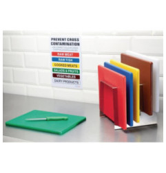 Petite planche à découper basse densité Hygiplas bleue