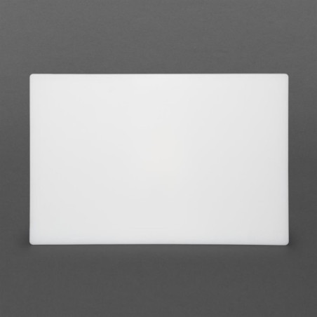 Planche à découper antibactérienne basse densité Hygiplas blanche