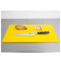Planche à découper antibactérienne basse densité Hygiplas jaune