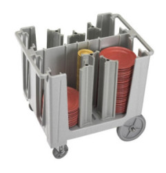 Chariot ajustable à assiettes Cambro Série S gris moucheté