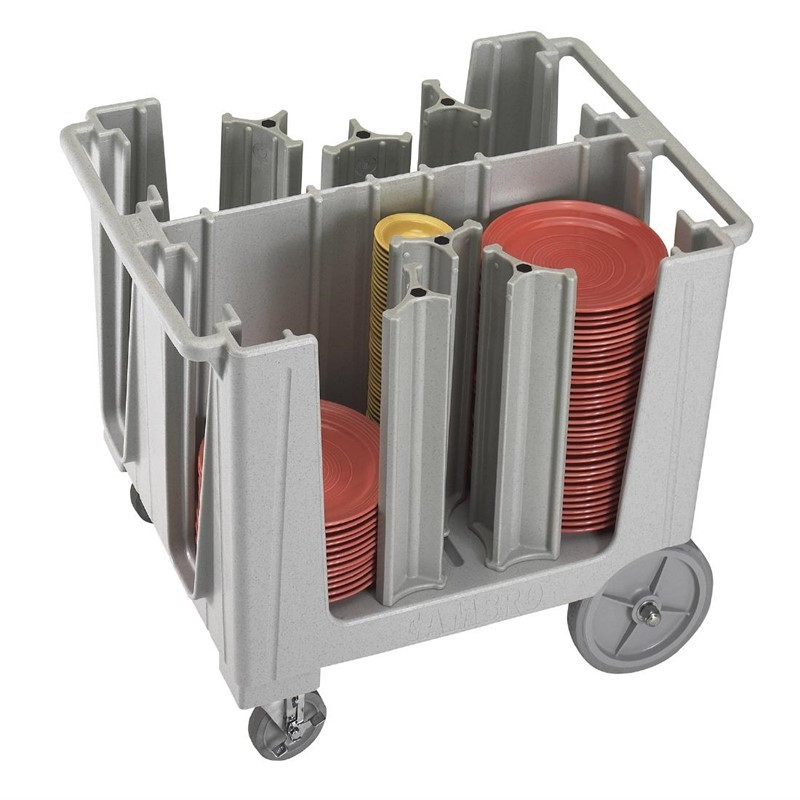 Chariot ajustable à assiettes Cambro Série S gris moucheté