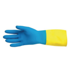 Gants étanches protection chimique légère bleus et jaunes Mapa Alto 405 L