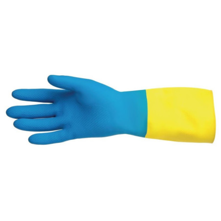 Gants étanches protection chimique légère bleus et jaunes Mapa Alto 405 L