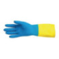 Gants étanches protection chimique légère bleus et jaunes Mapa Alto 405 XL
