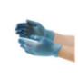 Gants alimentaires en vinyle non poudrés Hygiplas bleus L (Lot de 100)