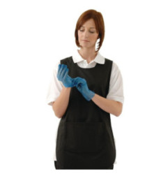 Gants alimentaires en vinyle non poudrés Hygiplas bleus M (Lot de 100)