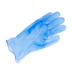 Gants alimentaires en vinyle non poudrés Hygiplas bleus XL (Lot de 100)