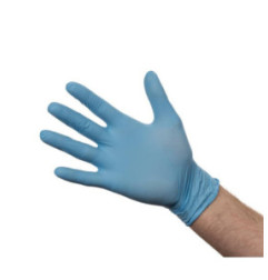 Gants en nitrile non poudrés bleus L (Lot de 100)