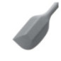Grande spatule en silicone résistant à la chaleur Vogue grise