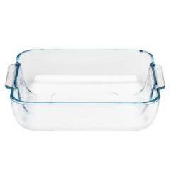 Plat carré en verre Pyrex 210mm