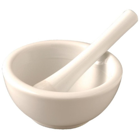 Pilon et mortier en porcelaine Vogue 115mm
