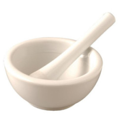 Pilon et mortier en porcelaine Vogue 115mm