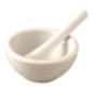 Pilon et mortier en porcelaine Vogue 115mm