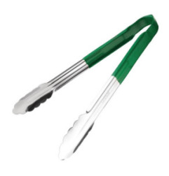 Pince de service à code couleur Hygiplas 300mm verte