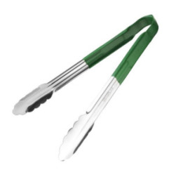Pince de service à code couleur Hygiplas 300mm verte