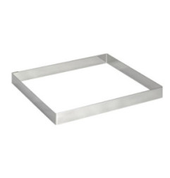 Cercle à tarte carré inox De Buyer 200 x 20mm