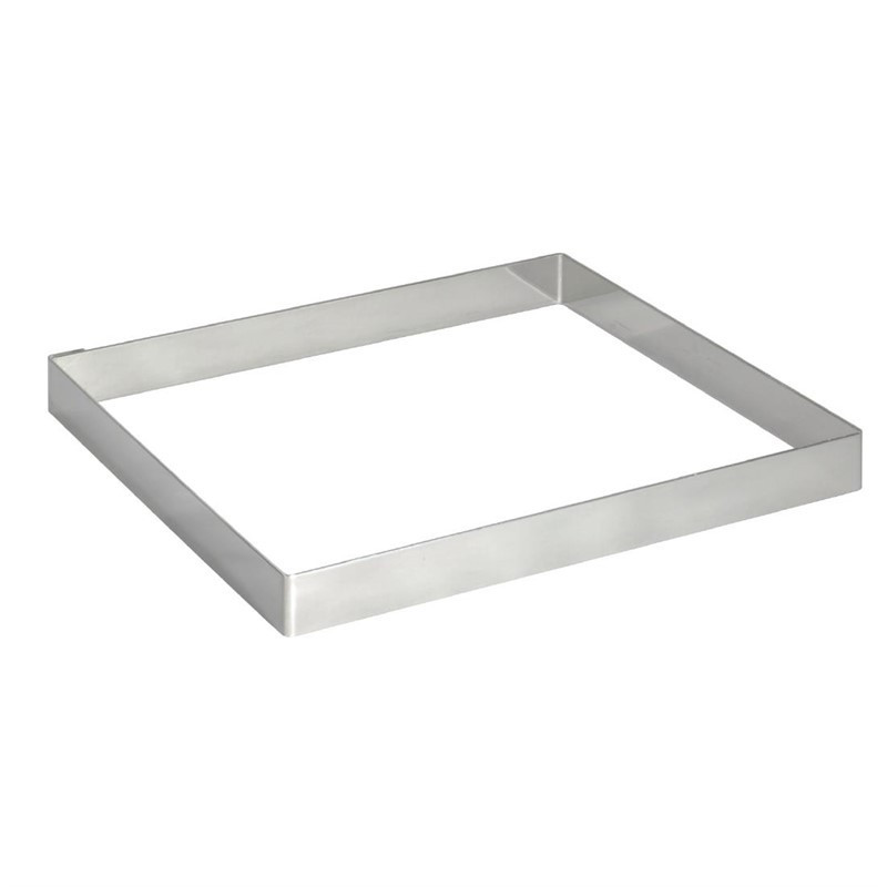 Cercle à tarte carré inox De Buyer 200 x 20mm