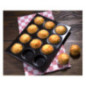 Plaque aluminium antiadhésive de 12 moules à muffins Vogue