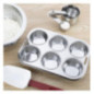 Plaque de 6 moules à muffins profonds Vogue